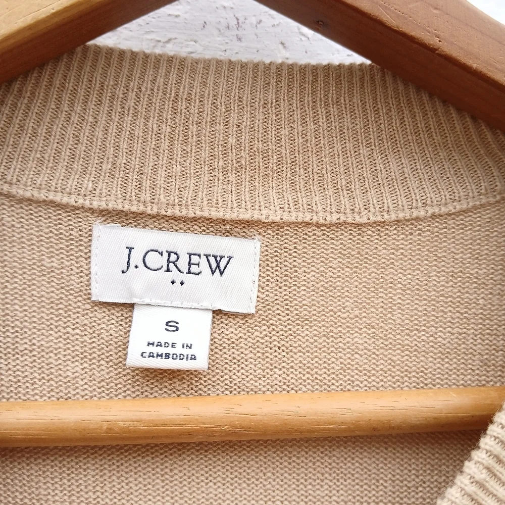 J. Crew Linen Blend Curved Hem Sweater